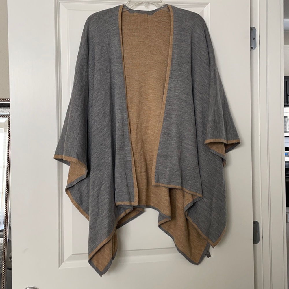 Charter Club Tipped Knit Reversible Poncho